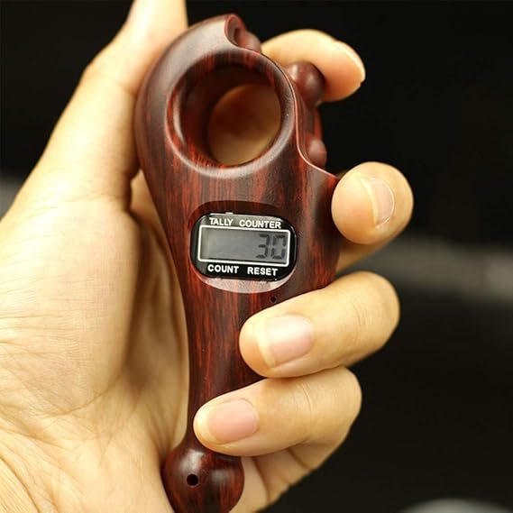 Digital Finger Counter for Pooja Meditation Prayer – Portable Japa Mala Counting Device, Tally Counter with LCD Display for Chanting, Mindfulness, and Spiritual Practice