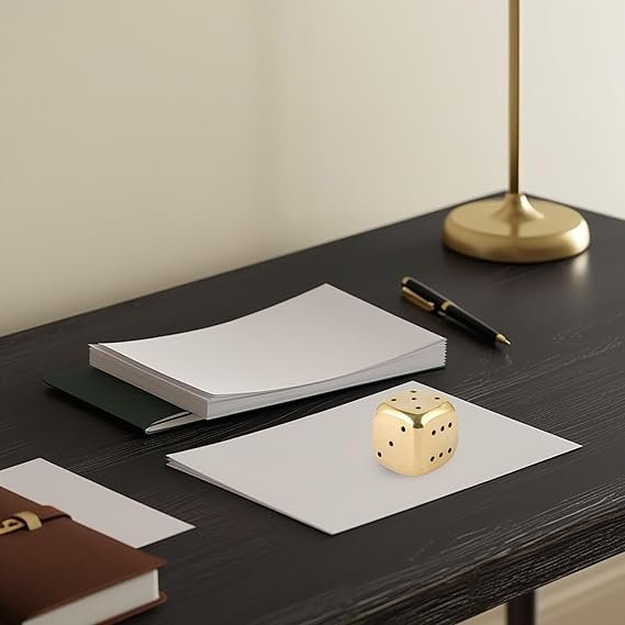 YASHONIDHI Agarbatti Stand, Dice Shape, Made of Brass, Incense Stick Holder (Big Size, 1.25 inch), Golden Shine, 120gms - Image 2