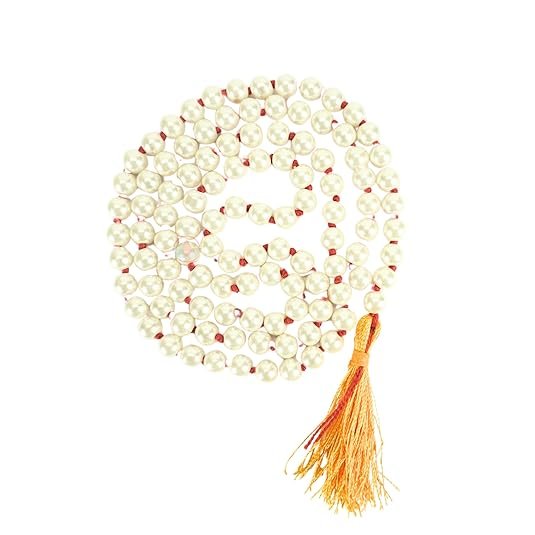 REMEDYWALA Charged Natural Pearls Jaap Mala for Pooja | Moti Mala | 108+1 Beads | 8MM
